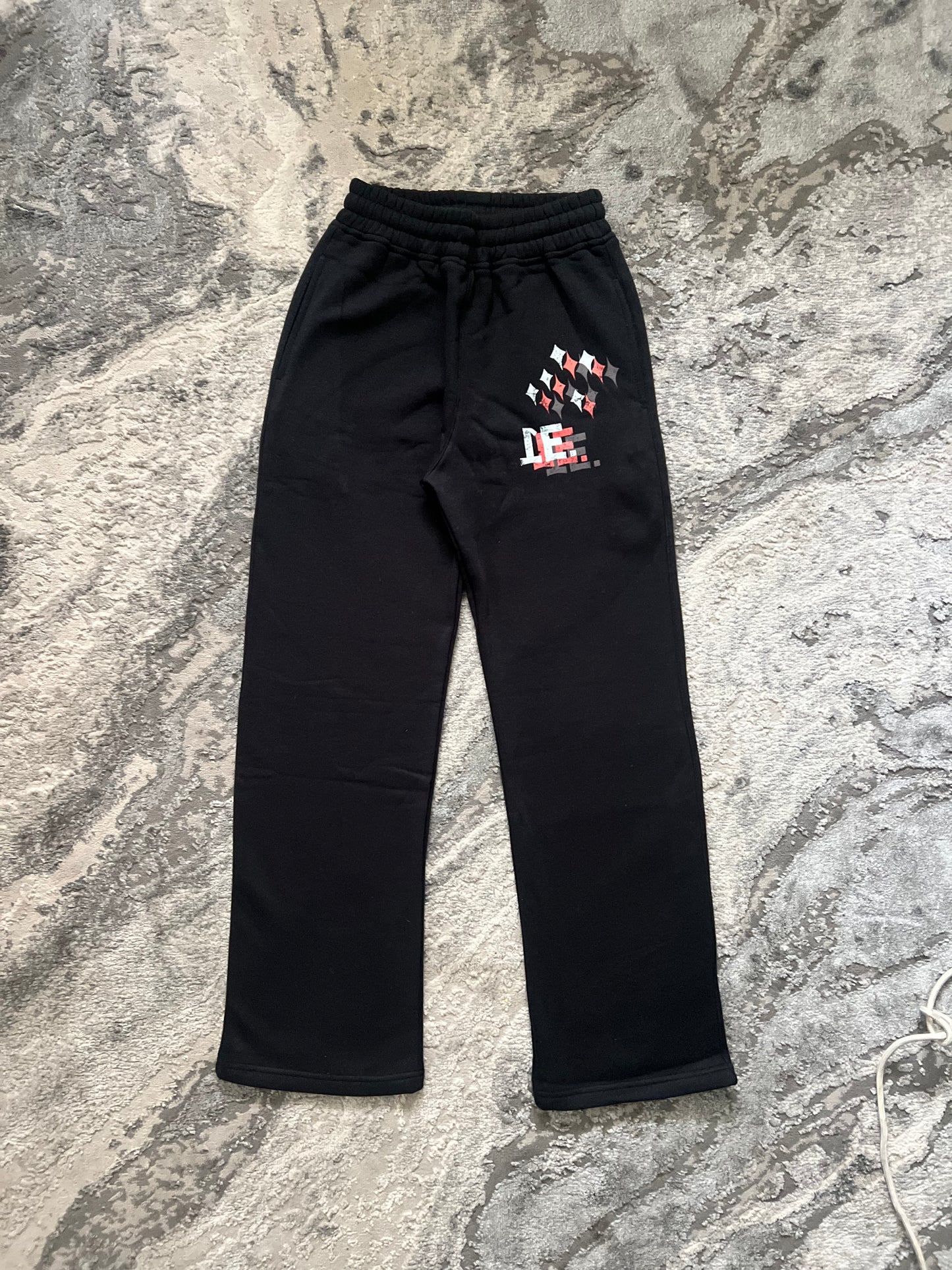 BLACK GLITCHED ACCLAIMEDPRIVACY TRACKSUIT