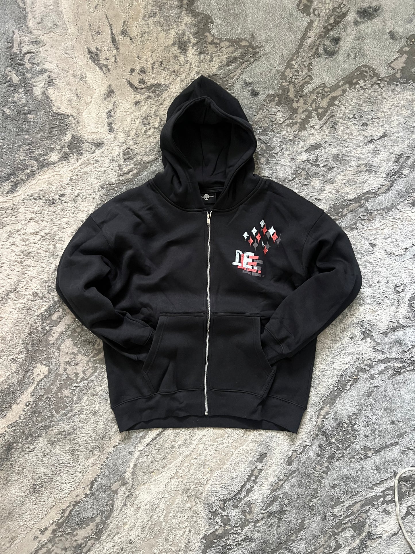 BLACK GLITCHED ACCLAIMEDPRIVACY TRACKSUIT